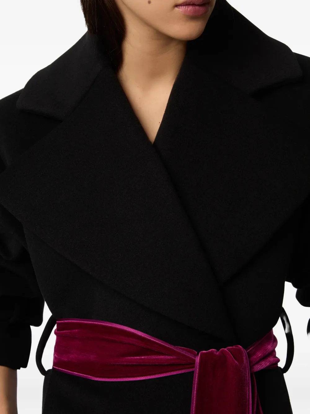 Nina Ricci Jas met fluwelen afwerking Zwart