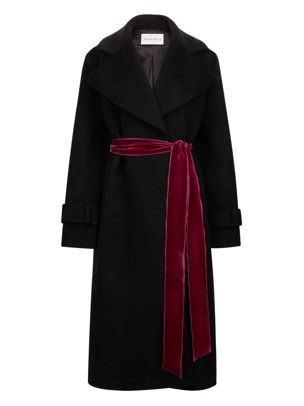 Nina Ricci Jas met fluwelen afwerking Zwart