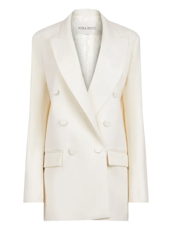 Nina Ricci Double-breasted Blazer in White