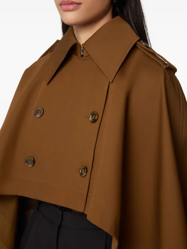 Nina Ricci ダブルブレスト ケープコート | ブラウン | FARFETCH JP