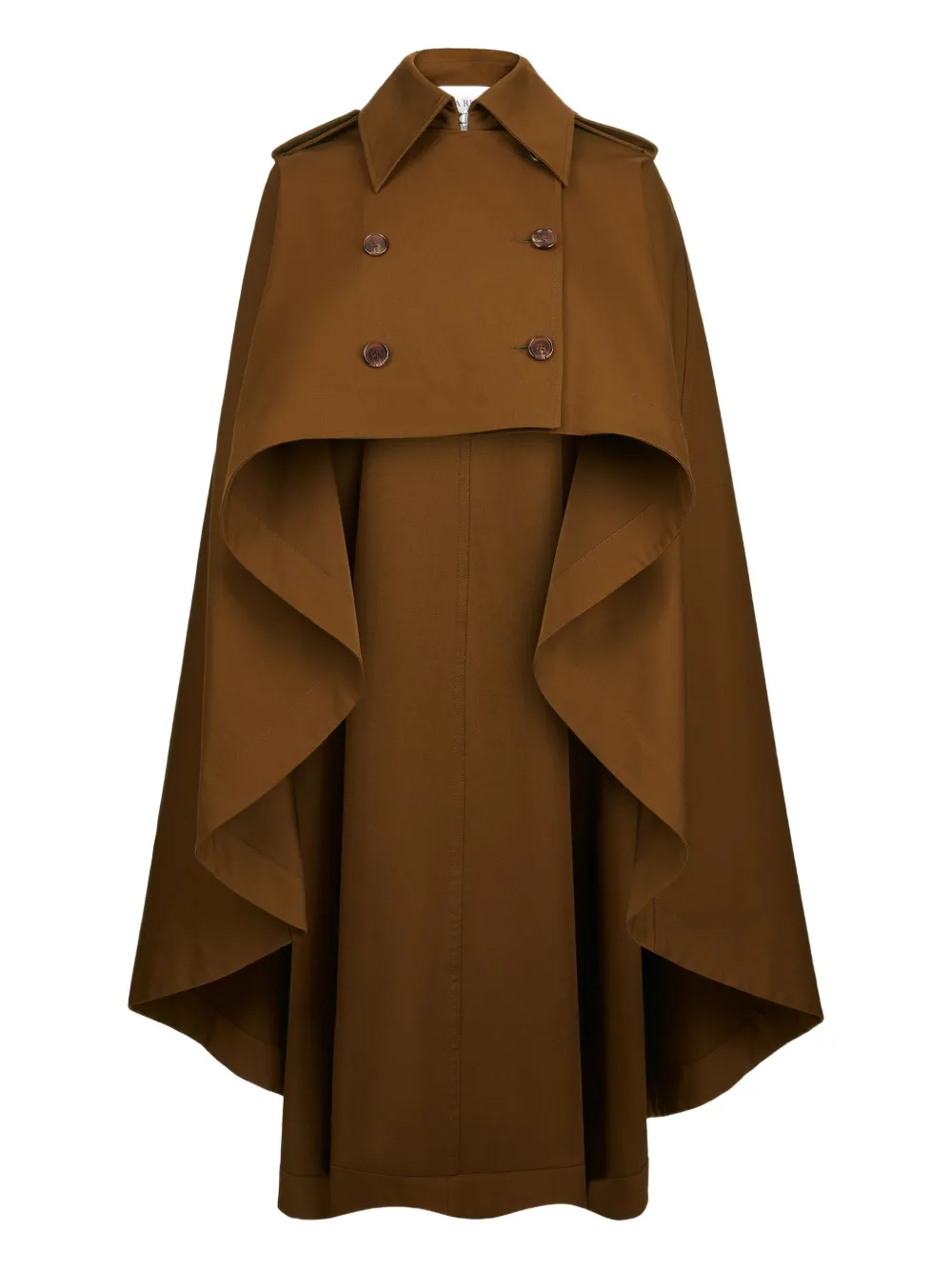 double-breasted cape coat