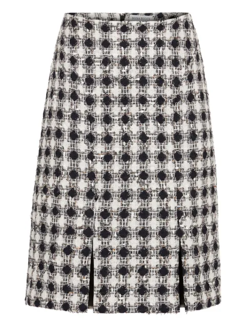 Nina Ricci wool slited mini skirt