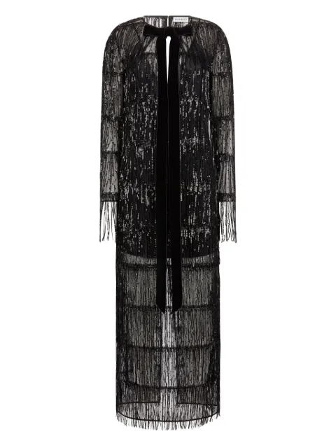 Nina Ricci sequin fringed maxi dress