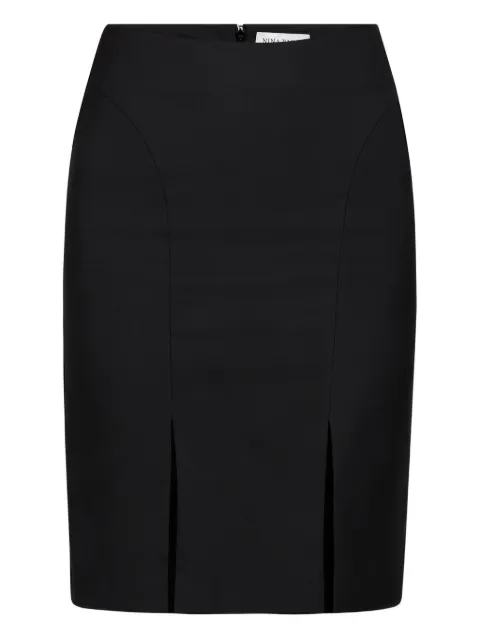 Nina Ricci slit wool mini skirt