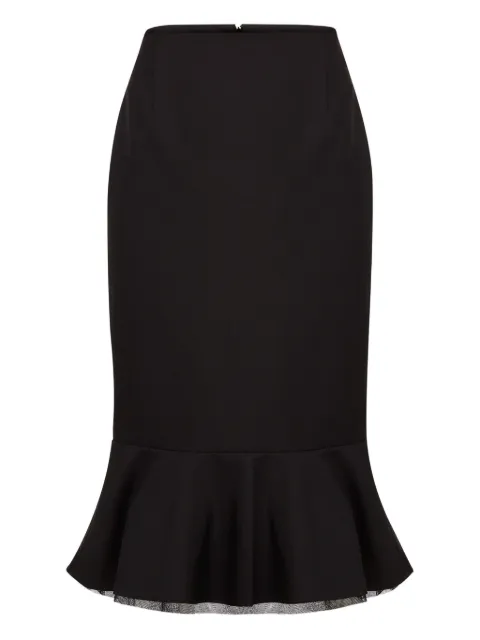 Nina Ricci falda de lana con peplum