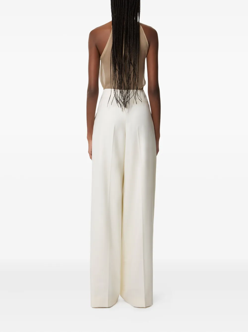 Nina Ricci draped wool trousers Beige