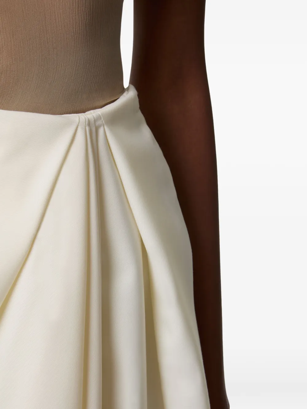 Nina Ricci draped wool trousers Beige