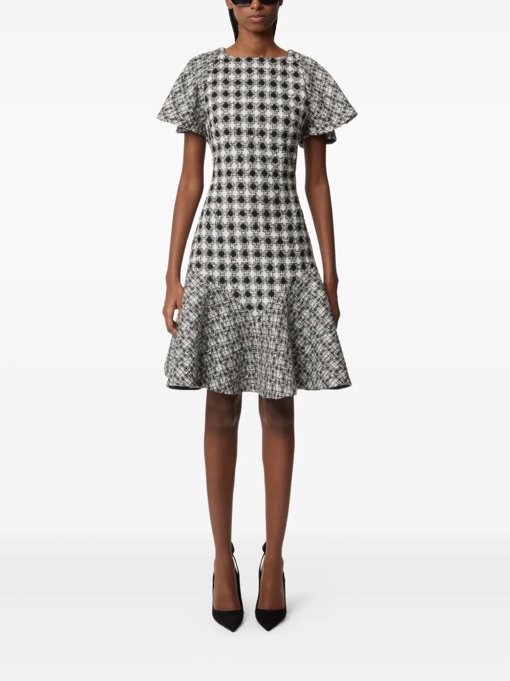 Nina Ricci Tweed mini-jurk - Zwart