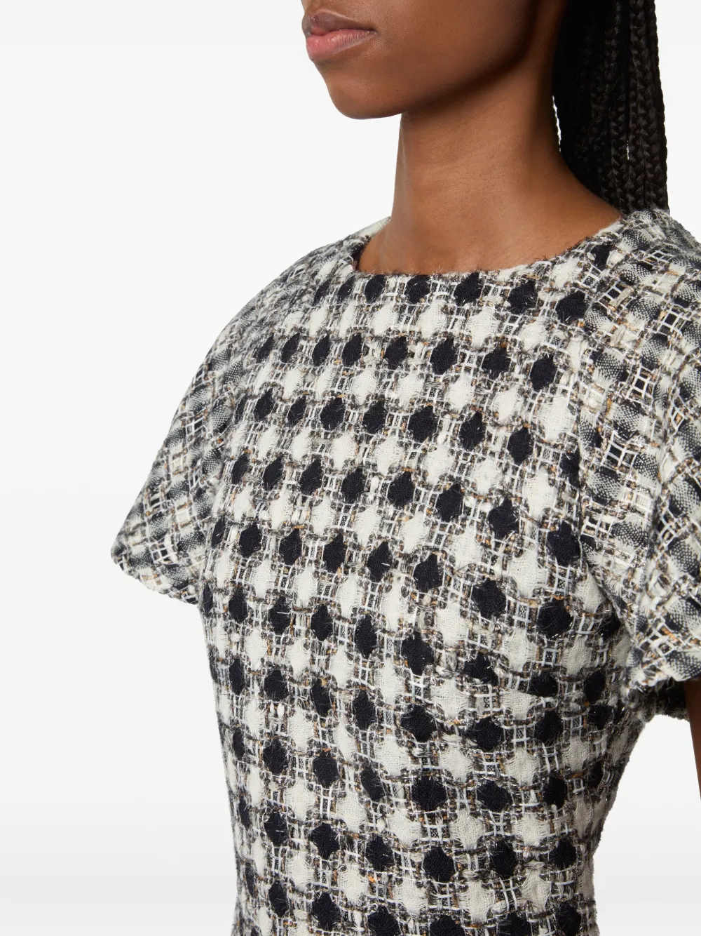 Nina Ricci Tweed mini-jurk Zwart