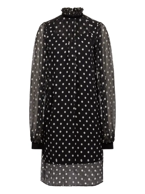 Nina Ricci polka-dot ruffled mini dress