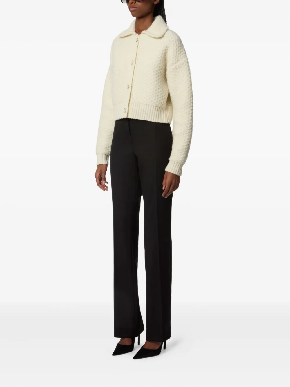 Nina Ricci textured-wool cardigan Beige