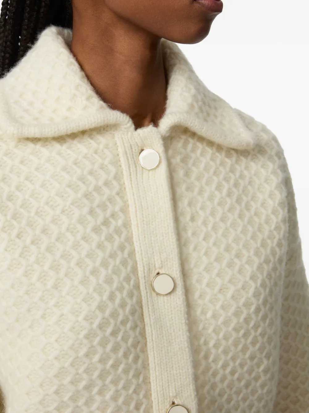 Nina Ricci textured-wool cardigan Beige