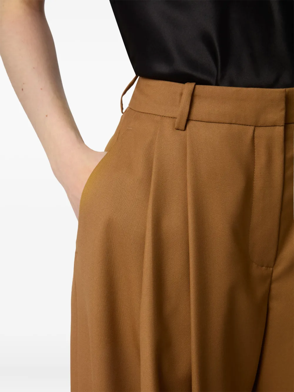 Nina Ricci Wollen plooibroek Bruin