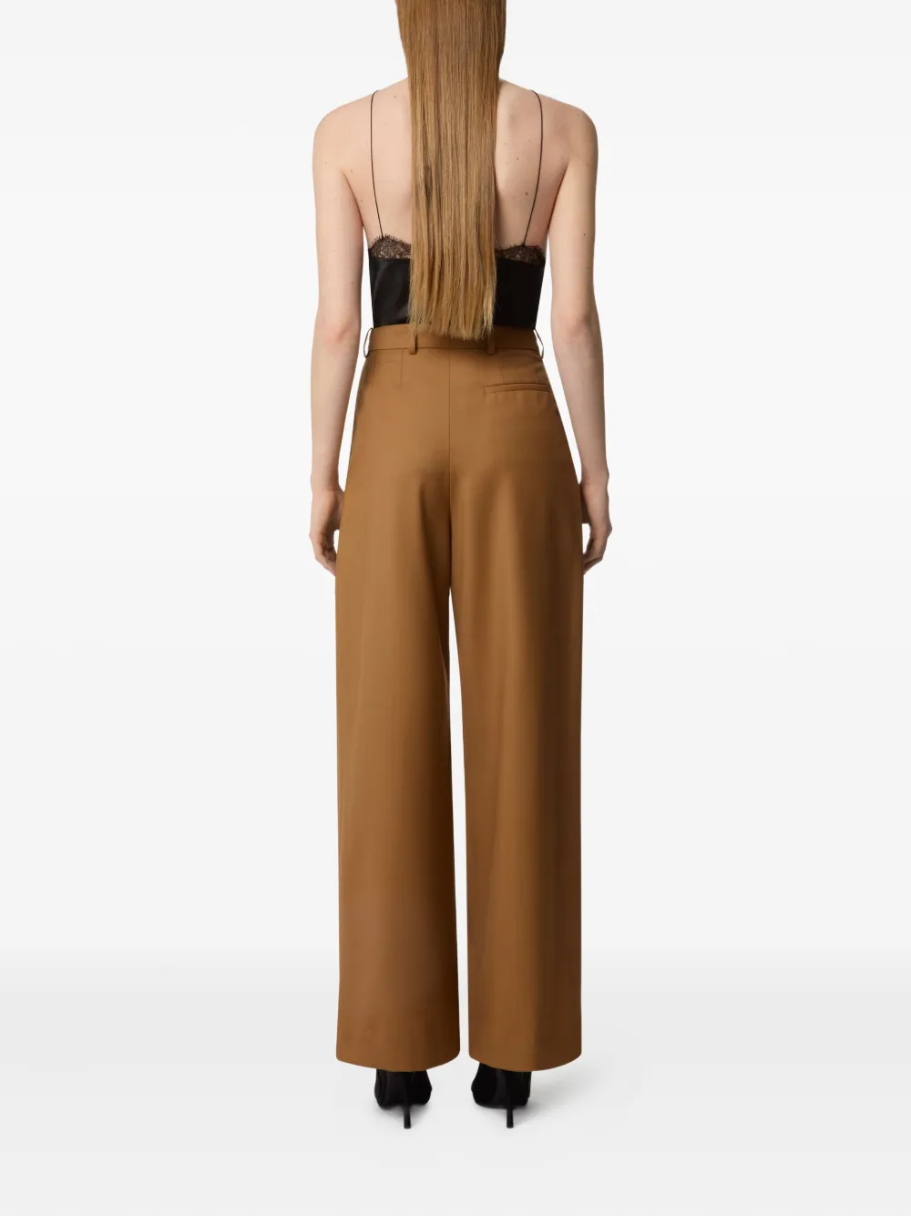 Nina Ricci Wollen plooibroek Bruin