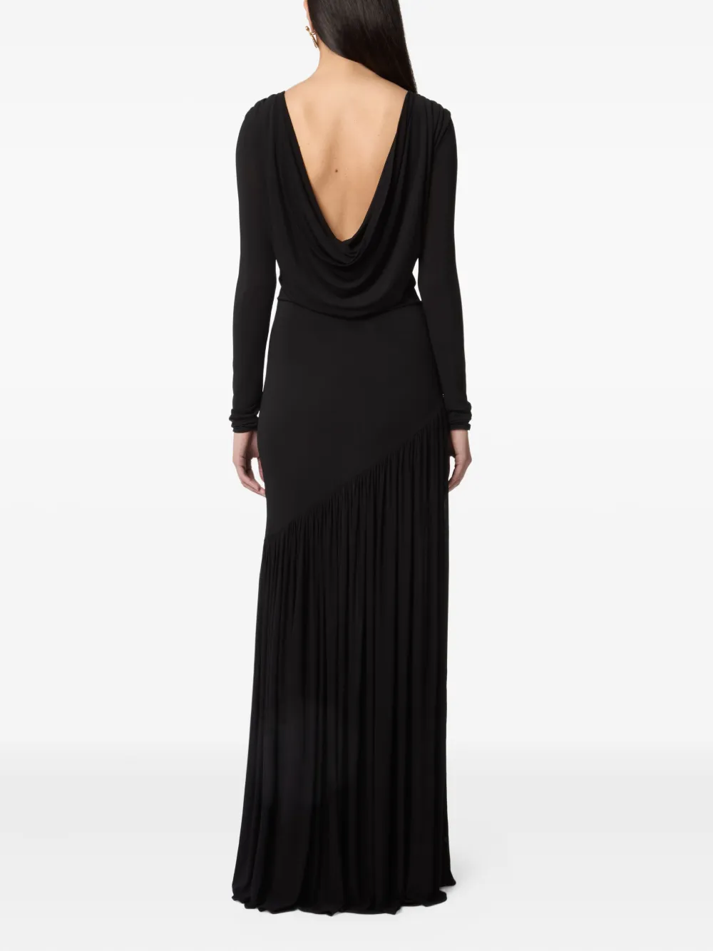 Nina Ricci Asymmetrische maxi-jurk Zwart