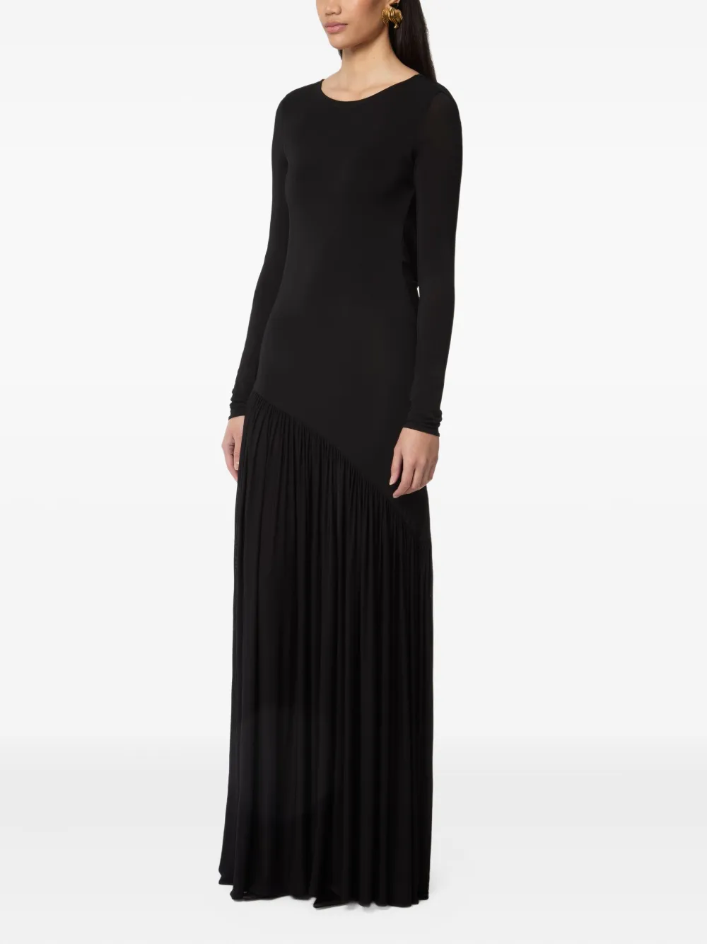 Nina Ricci Asymmetrische maxi-jurk Zwart