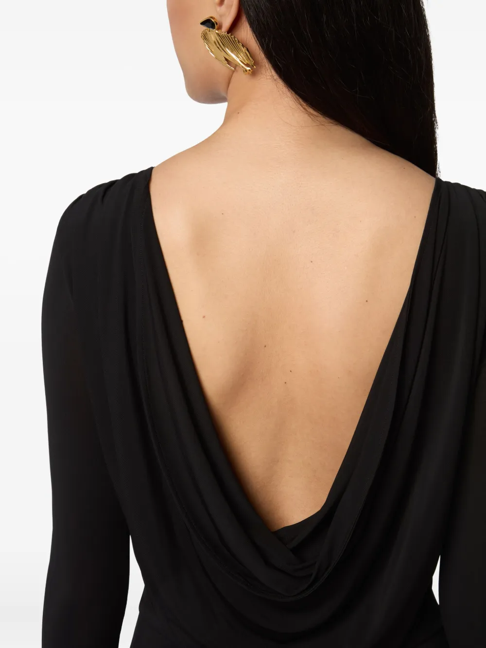 Nina Ricci Asymmetrische maxi-jurk Zwart