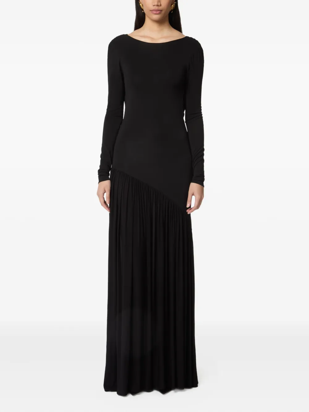 Nina Ricci Asymmetrische maxi-jurk - Zwart