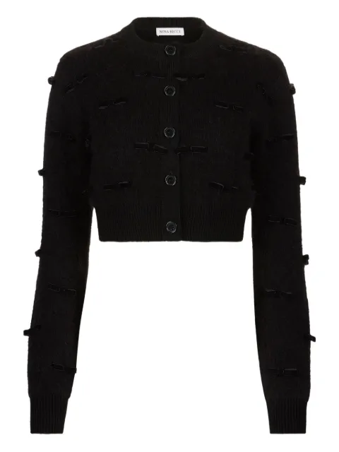 Nina Ricci bow-embellished mohair cardigan