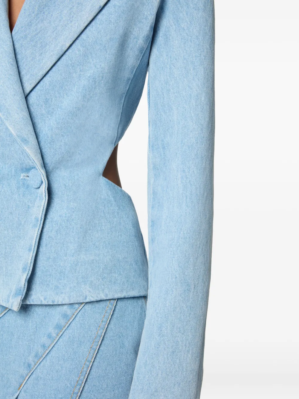 Nina Ricci Denim blazer met uitgesneden detail Blauw