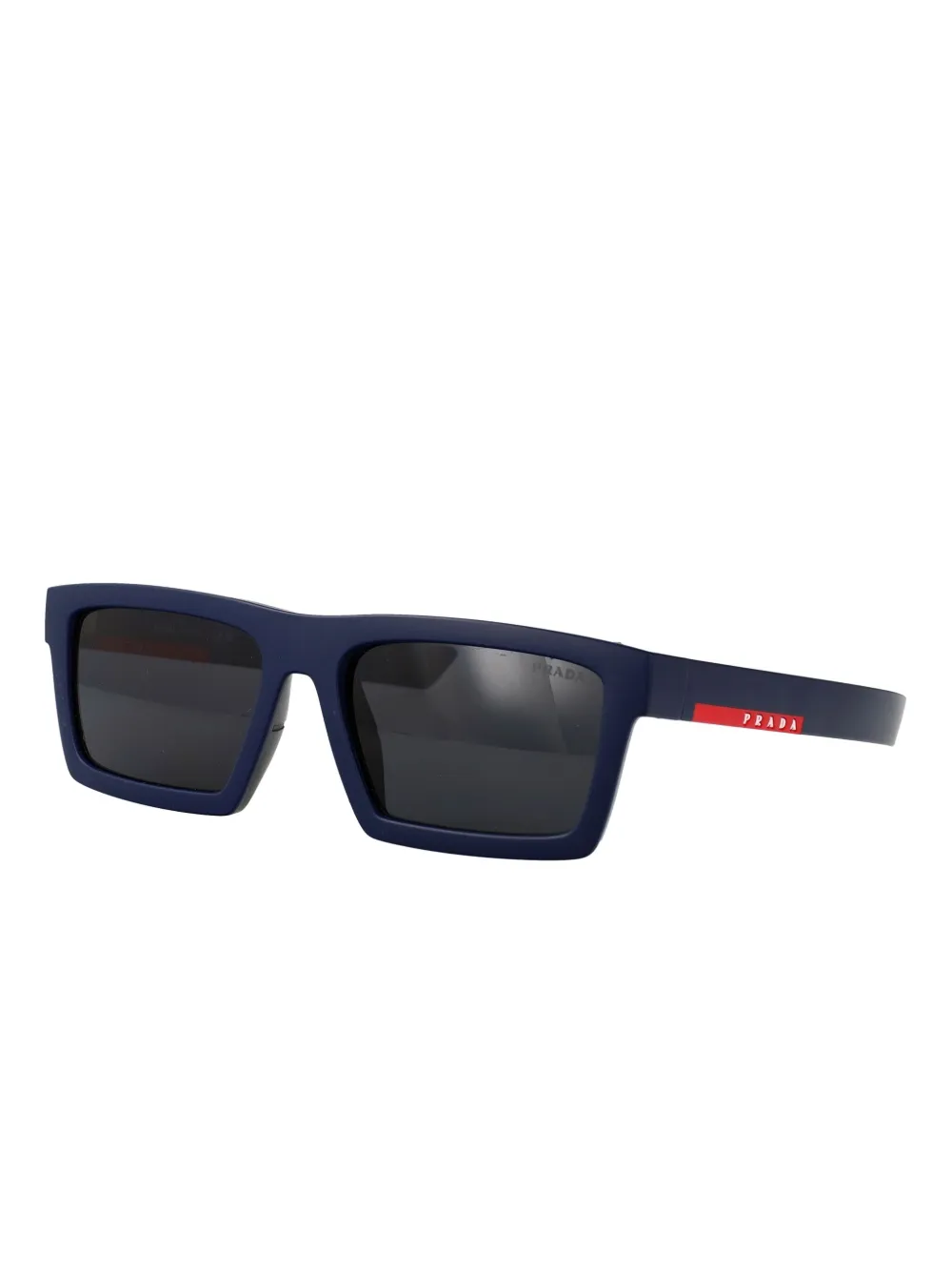 Prada Linea Rossa Zonnebril met vierkant montuur Blauw