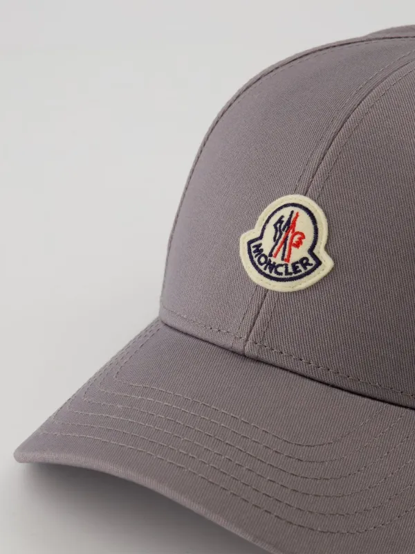 モンクレール　キャップ　ライトグレー Moncler ロゴ キャップ | グレー | FARFETCH JP
