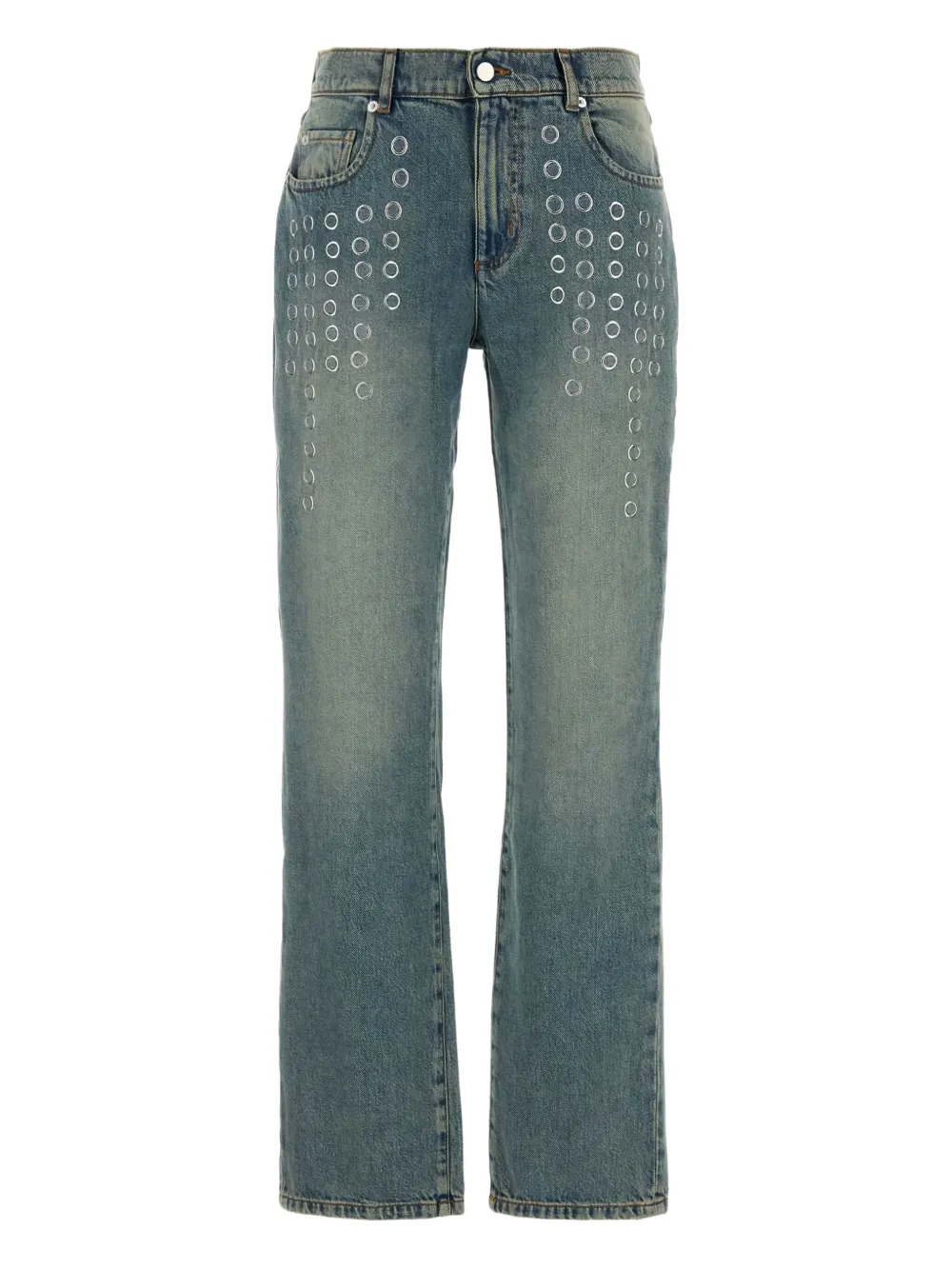 Emily eyelet-embroidered jeans
