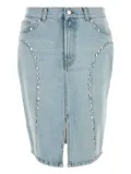 Gimaguas Luna stud-embellished denim skirt - Blue