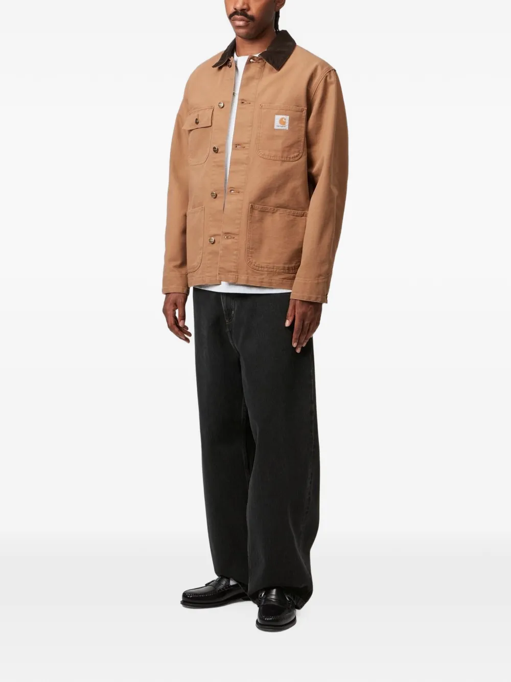 Carhartt WIP Brandon jeans met stonewashed effect Zwart