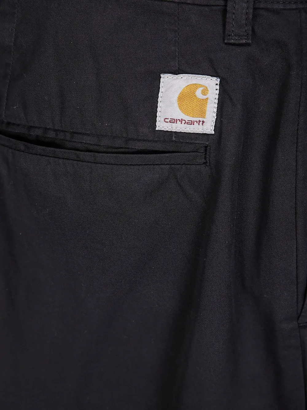 Carhartt WIP Evan pleated cotton trousers Zwart