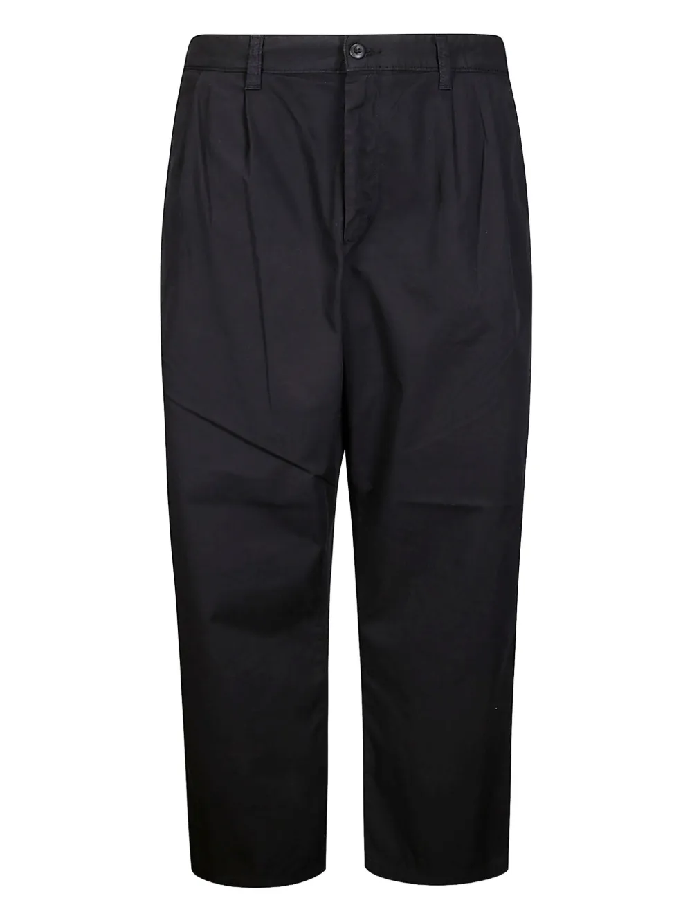 Carhartt WIP Evan pleated cotton trousers Zwart