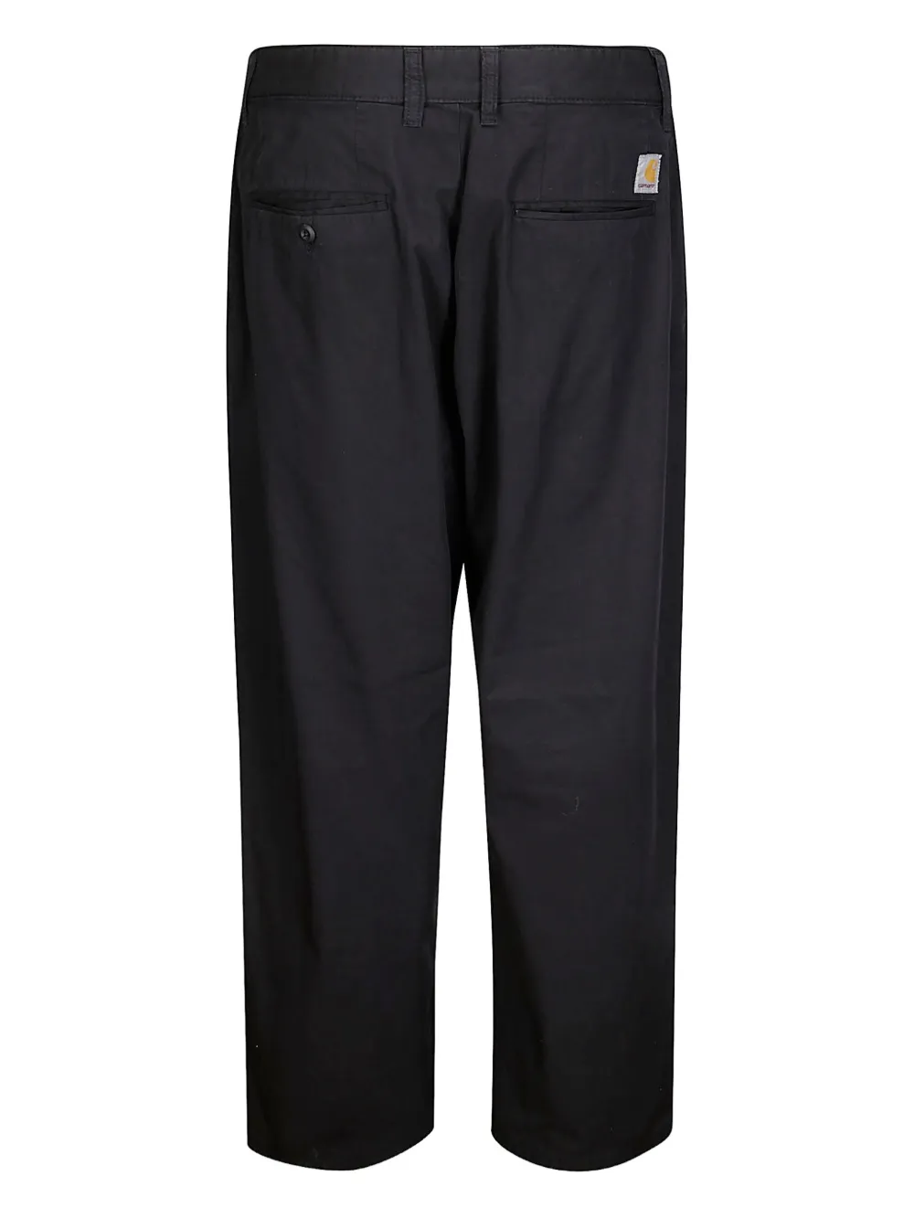 Carhartt WIP Evan pleated cotton trousers Zwart