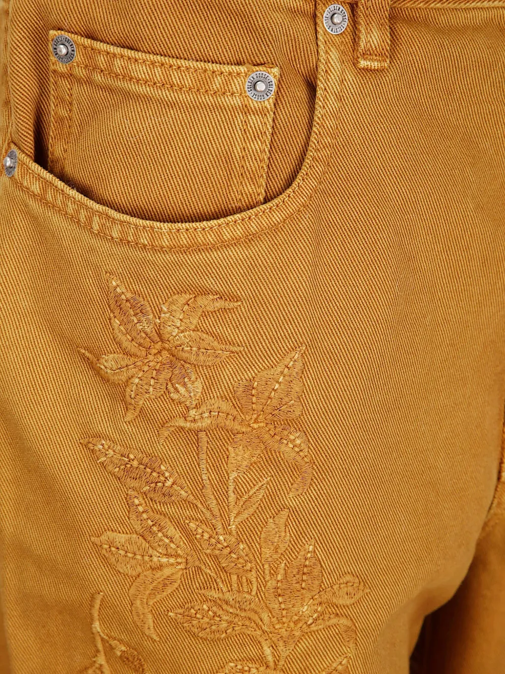 Golden Goose Kim floral-embroidered trousers Bruin