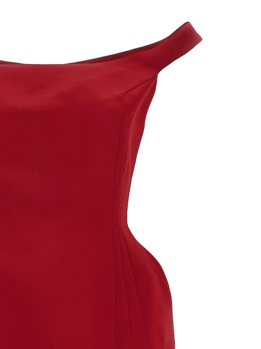Magda Butrym Midi-jurk met naaddetail aan de zijkant Rood