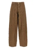 Haikure Becky fur-effect cotton jeans - Brown