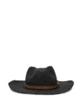 IBELIV Ento raffia leather-band hat - Black