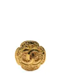 CHANEL Pre-Owned 1995 Gold Plated CC Flower Brooch costume brooch