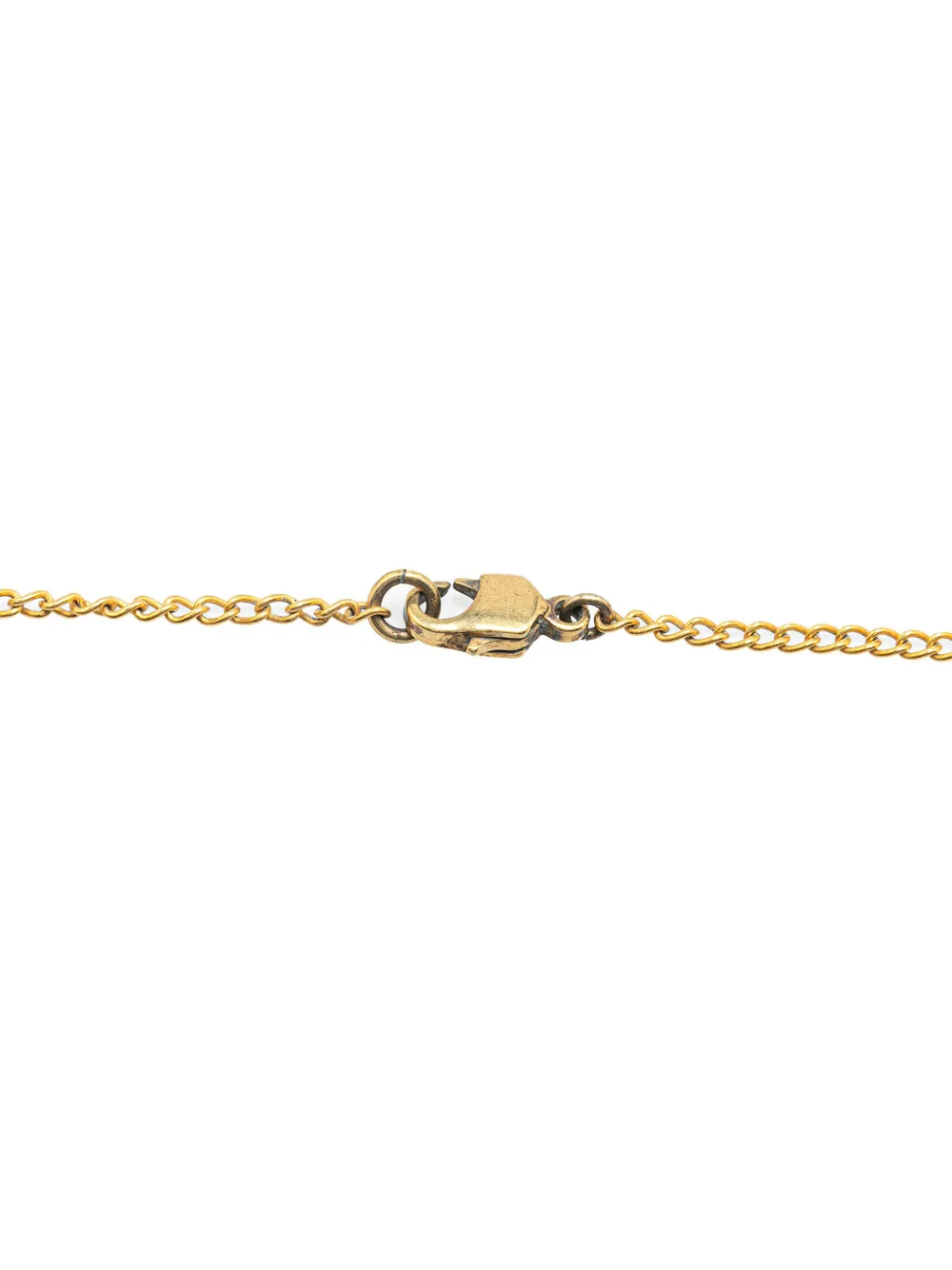 CHANEL Pre-Owned 1992 Gold Plated Rhinestone CC Heart Pendant Necklace costume necklace | Image 2