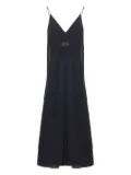 Róhe v-neck tie-back maxi dress - Black