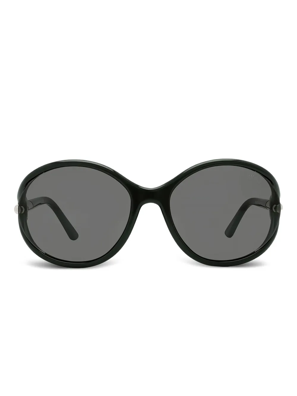 TOM FORD Eyewear Zonnebril met rond semi-montuur Zwart