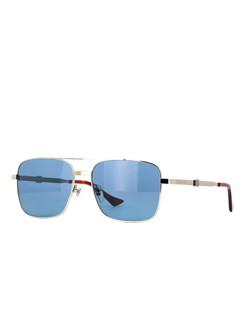 Gucci Eyewear square full-rim sunglasses Blauw