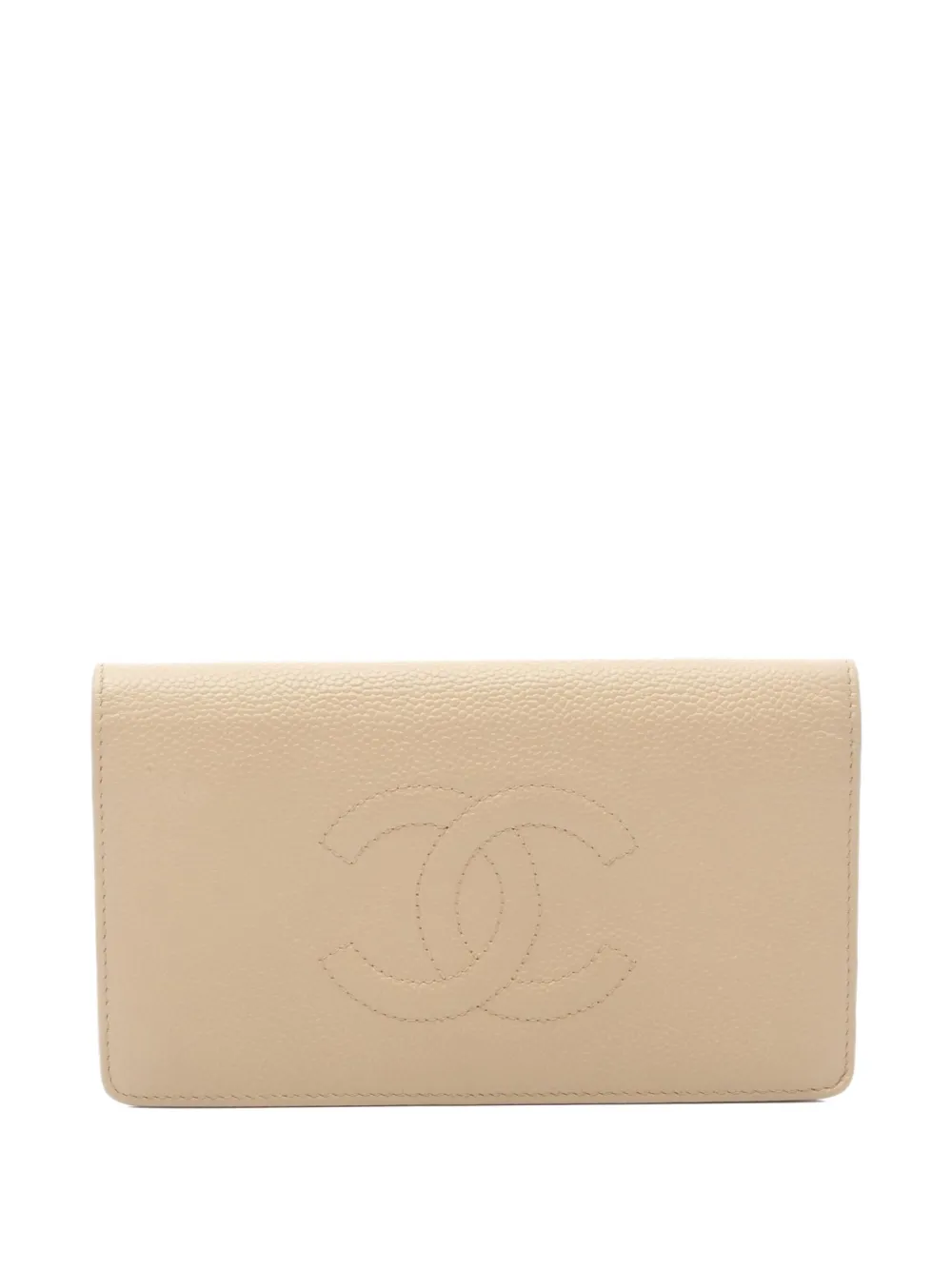 CHANEL Pre-Owned 2012-2013 Coco Mark wallet - ニュートラル CHANEL Pre-Owned 2012-2013 Coco Mark wallet - ニュートラル