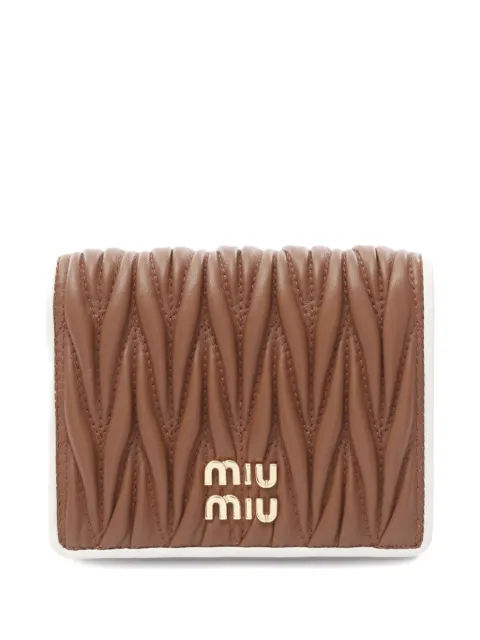 Miu Miu Pre-Owned 2020s Matelassé nappa leather wallet