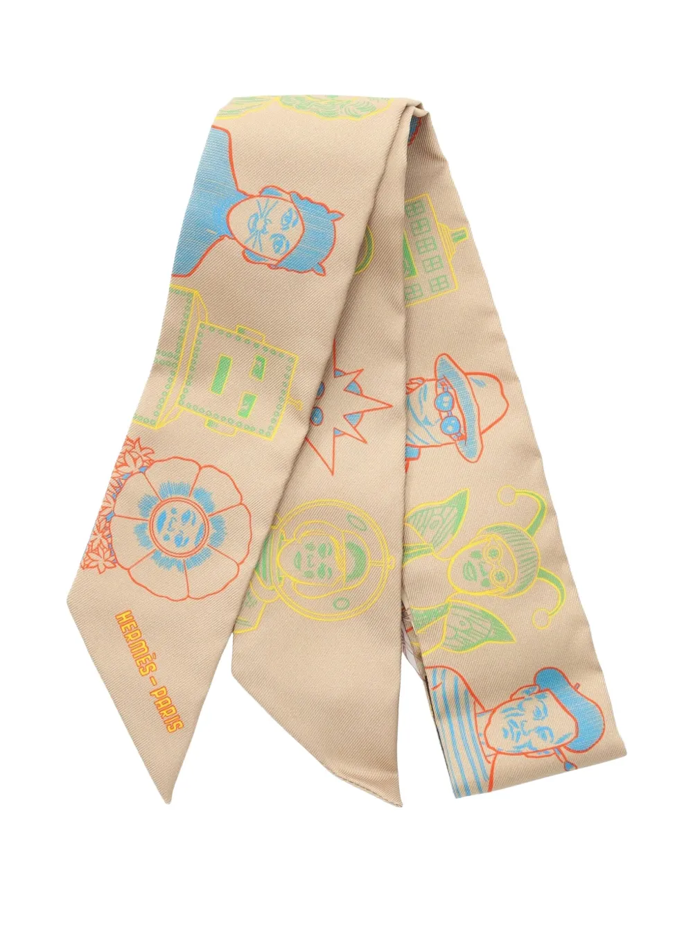Hermès Pre-Owned 2020s Dresse Code silk scarf | Neutrals | Image 1