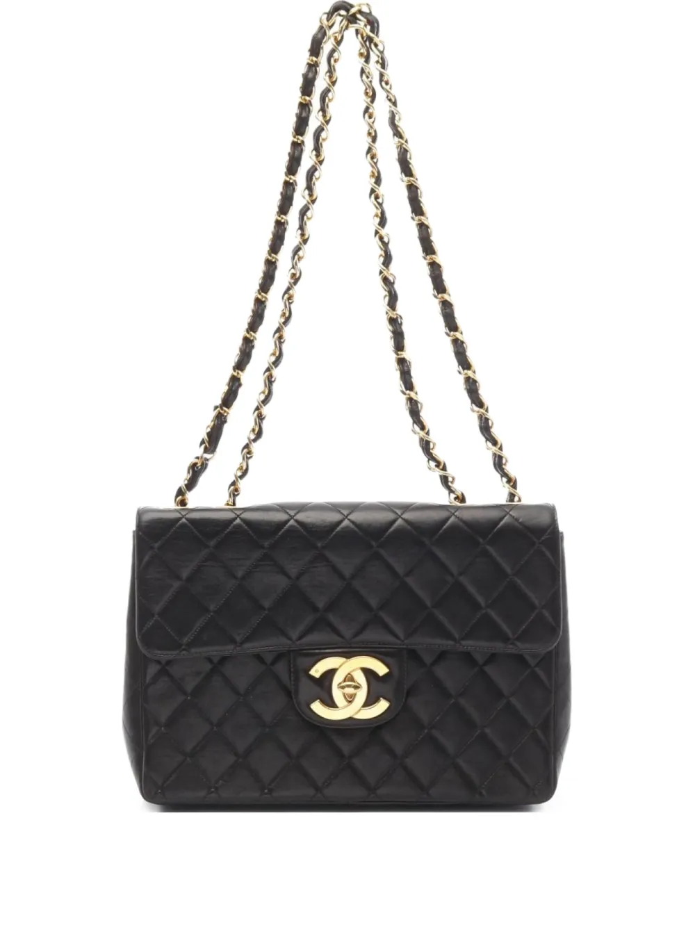 CHANEL Pre-Owned 1994 Decamatlassé 30 shoulder bag - ブラック CHANEL Pre-Owned 1994 Decamatlassé 30 shoulder bag - ブラック