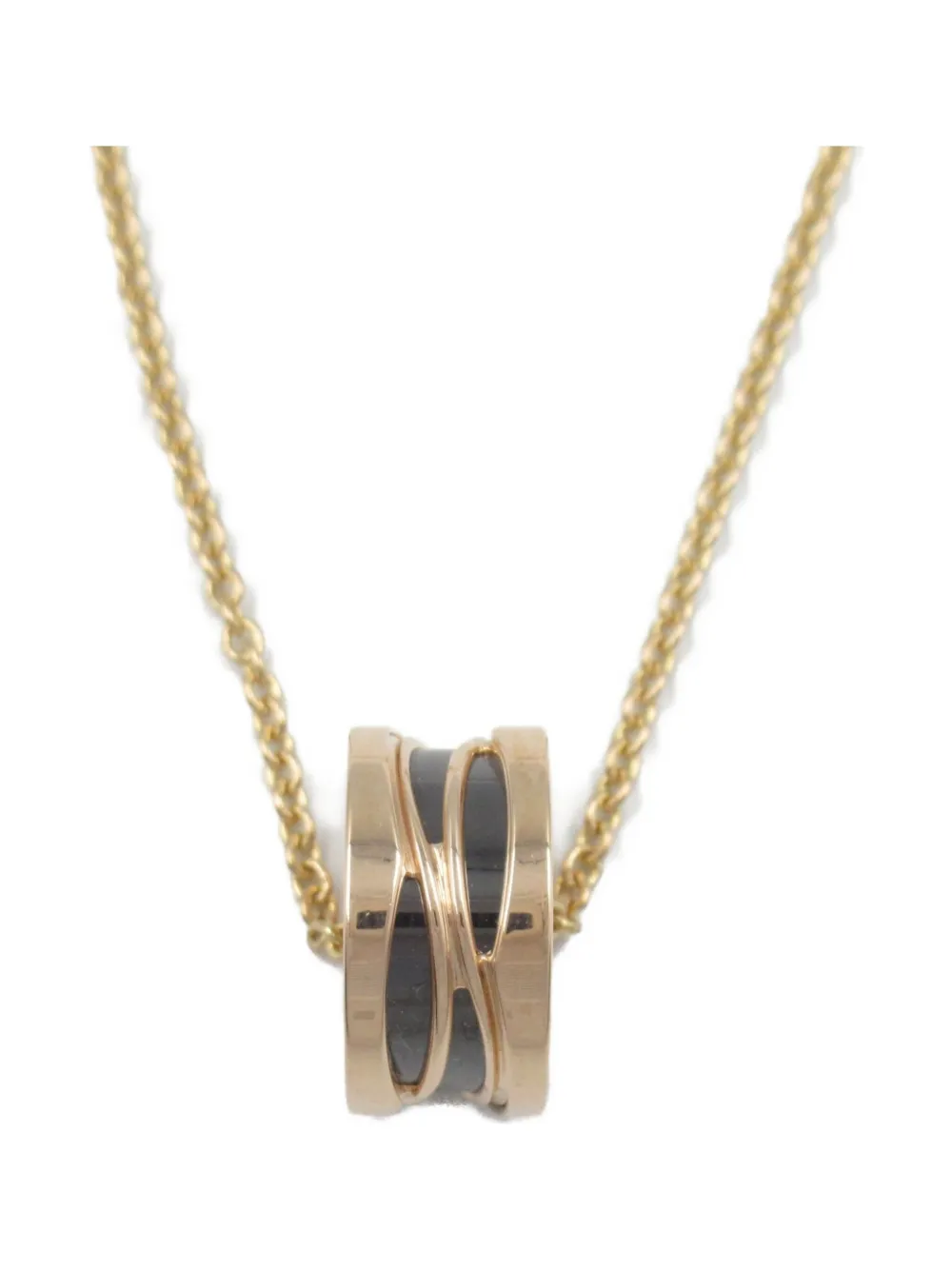 Pre-owned Bvlgari 18k Rose Gold B.zero1 Pendant Necklace