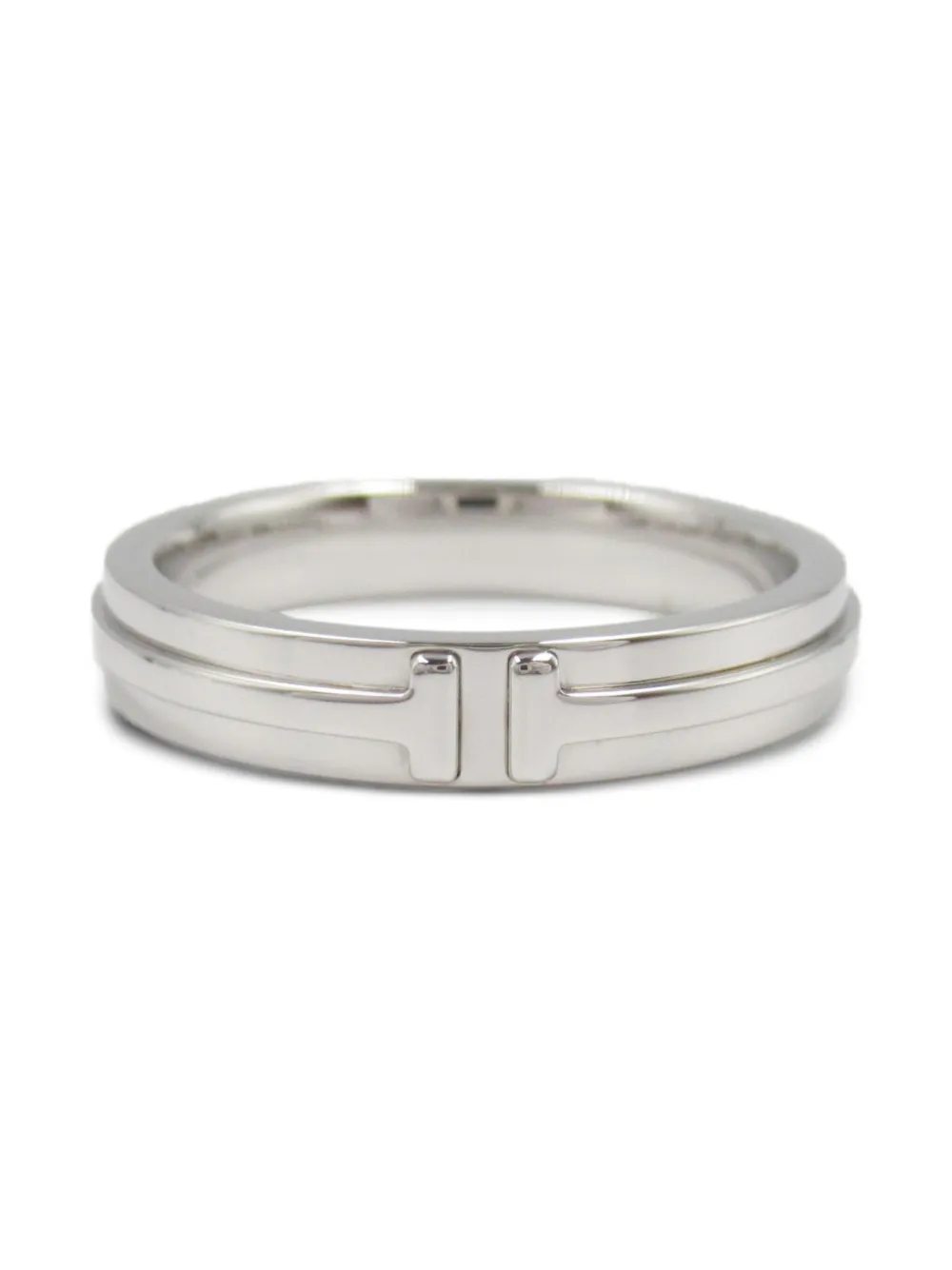Tiffany & Co. Pre-Owned 2010s 18kt white gold T Narrow ring | Silver | Image 1