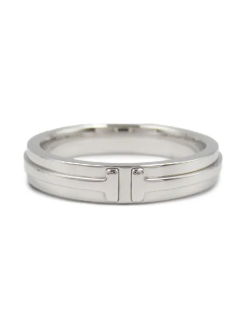 Tiffany & Co. Pre-Owned خاتم 'T نارو' ذهب أبيض عيار 18 من عقد 2010