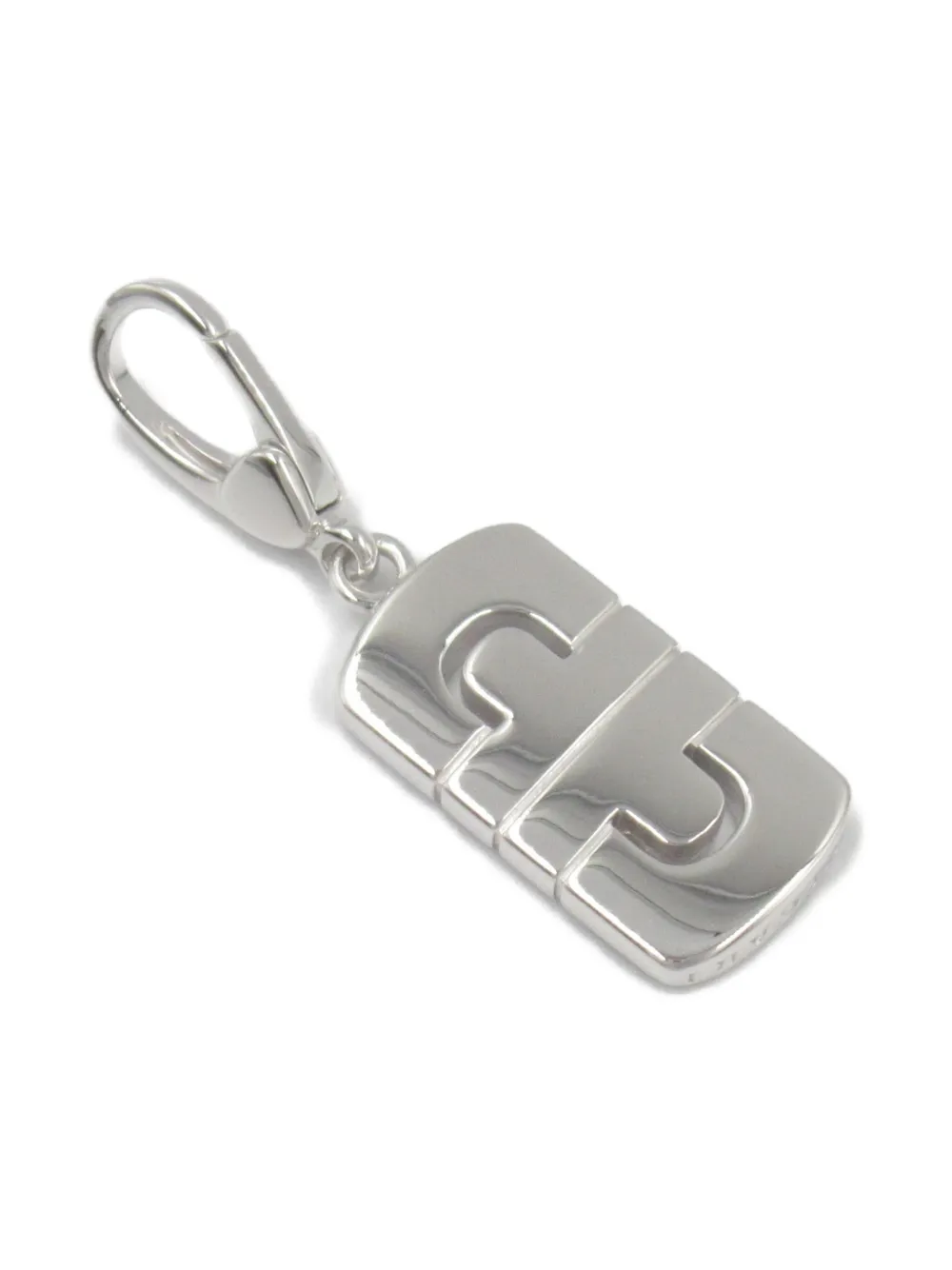Bvlgari Pre-Owned 2010s 18K white gold Parentesi diamond charm pendant | Women | Image 2