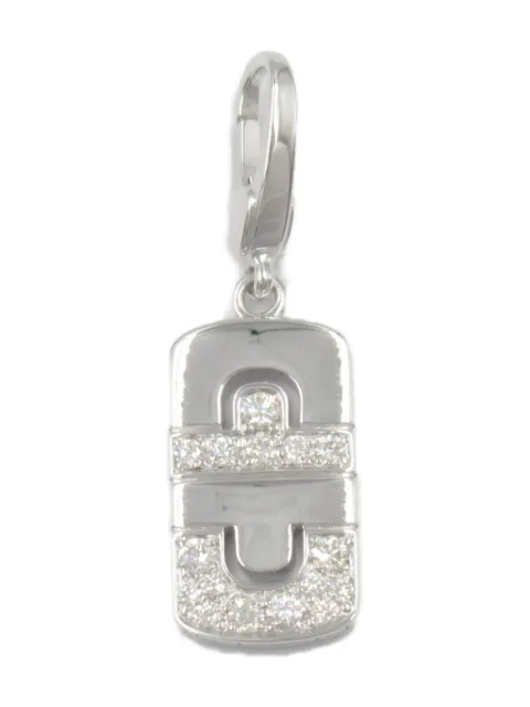 Bvlgari Pre-Owned 2010s 18K white gold Parentesi diamond charm pendant